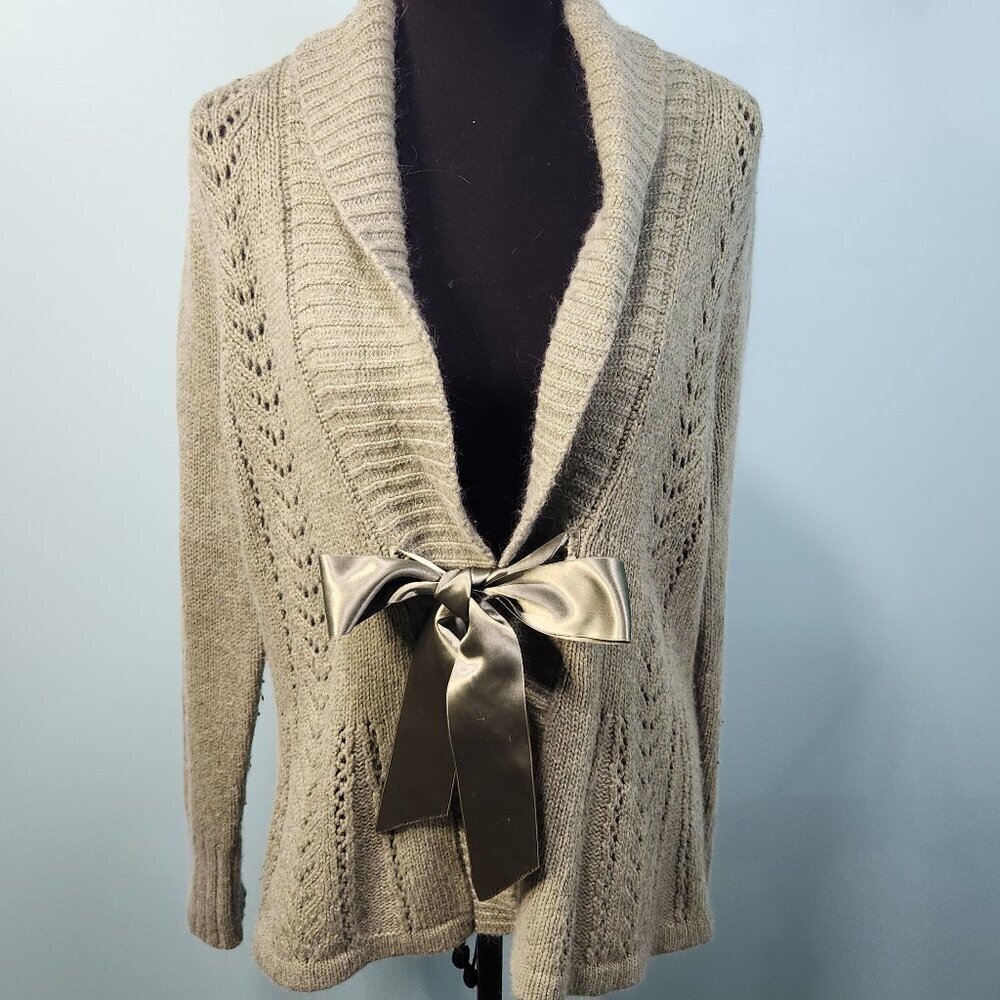 𝅺A. Gianetti angora blend open knit cardigan size Large. Lot E - Picture 6 of 7